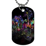 Grunge Paint Splatter Splash Ink Dog Tag (Two Sides)