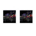 Grunge Paint Splatter Splash Ink Cufflinks (Square)