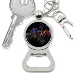 Grunge Paint Splatter Splash Ink Bottle Opener Key Chain