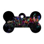 Grunge Paint Splatter Splash Ink Dog Tag Bone (One Side)
