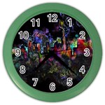 Grunge Paint Splatter Splash Ink Color Wall Clock