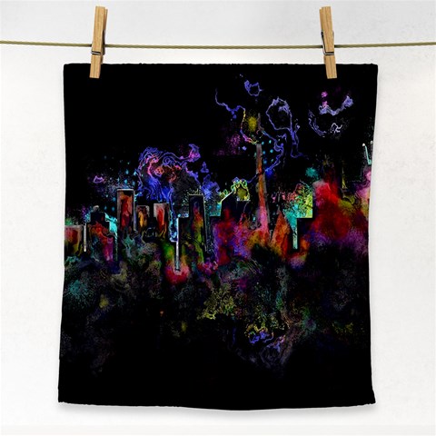 Grunge Paint Splatter Splash Ink Face Towel from ArtsNow.com Front