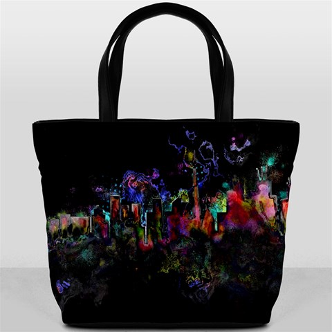 Grunge Paint Splatter Splash Ink Bucket Bag from ArtsNow.com Front