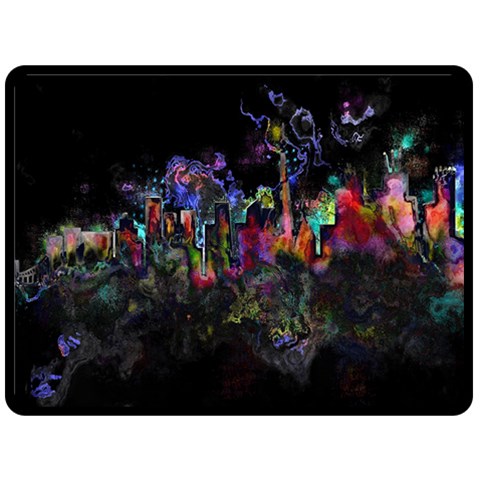 Grunge Paint Splatter Splash Ink Fleece Blanket (Large) from ArtsNow.com 80 x60  Blanket Front