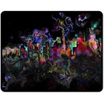 Grunge Paint Splatter Splash Ink Fleece Blanket (Medium)