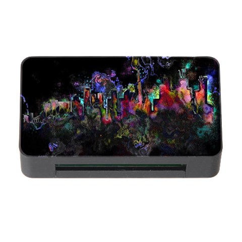 Grunge Paint Splatter Splash Ink Memory Card Reader with CF from ArtsNow.com Front
