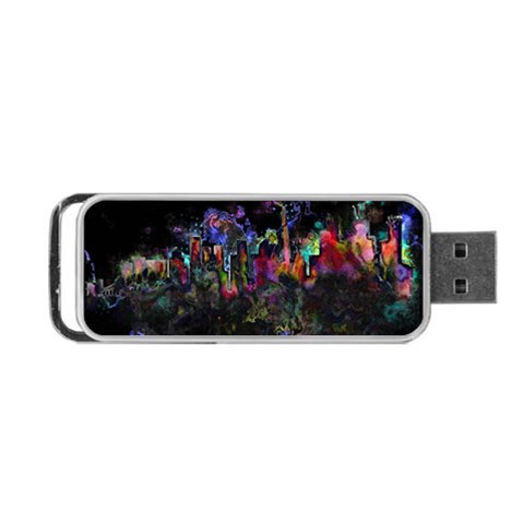 Grunge Paint Splatter Splash Ink Portable USB Flash (Two Sides) from ArtsNow.com Front