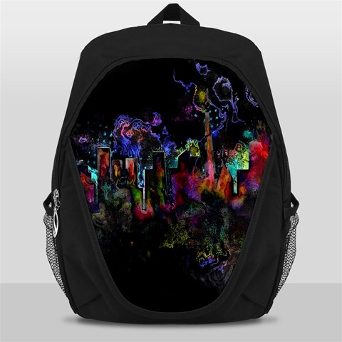 Grunge Paint Splatter Splash Ink Backpack Bag from ArtsNow.com Front