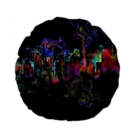 Grunge Paint Splatter Splash Ink Standard 15  Premium Round Cushions from ArtsNow.com Front