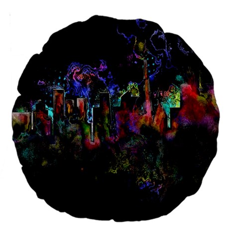 Grunge Paint Splatter Splash Ink Large 18  Premium Round Cushions from ArtsNow.com Front