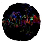 Grunge Paint Splatter Splash Ink Large 18  Premium Round Cushions