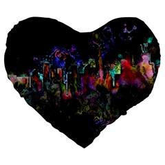 Grunge Paint Splatter Splash Ink Large 19  Premium Heart Shape Cushions from ArtsNow.com Front