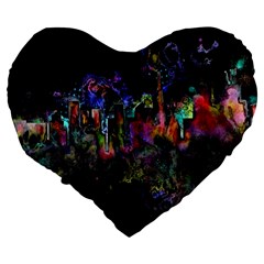 Grunge Paint Splatter Splash Ink Large 19  Premium Heart Shape Cushions from ArtsNow.com Back