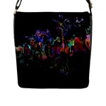 Grunge Paint Splatter Splash Ink Flap Closure Messenger Bag (L)