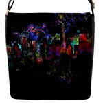 Grunge Paint Splatter Splash Ink Flap Closure Messenger Bag (S)