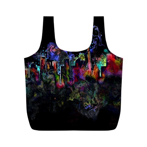 Grunge Paint Splatter Splash Ink Full Print Recycle Bag (M) from ArtsNow.com Front