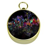 Grunge Paint Splatter Splash Ink Gold Compasses