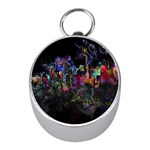 Grunge Paint Splatter Splash Ink Mini Silver Compasses