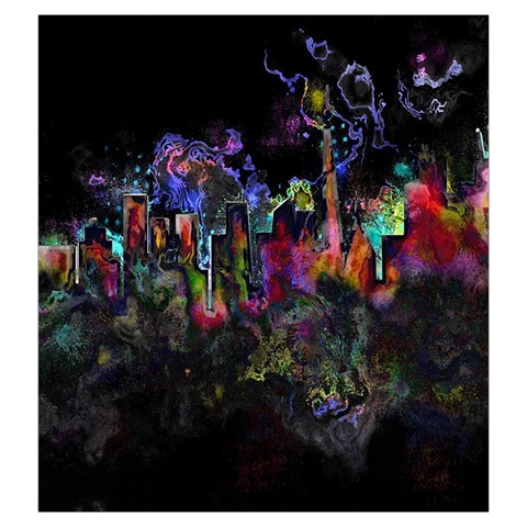 Grunge Paint Splatter Splash Ink Drawstring Pouch (Large) from ArtsNow.com Front