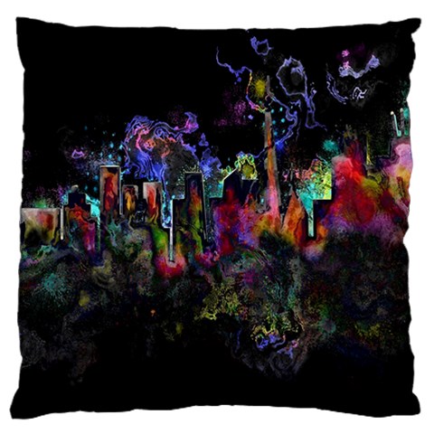 Grunge Paint Splatter Splash Ink Large Premium Plush Fleece Cushion Case (One Side) from ArtsNow.com Front