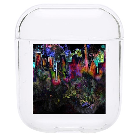 Grunge Paint Splatter Splash Ink Hard PC AirPods 1/2 Case from ArtsNow.com Front