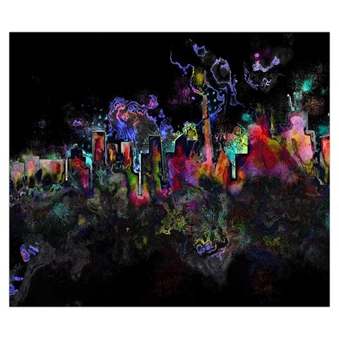 Grunge Paint Splatter Splash Ink Zipper Large Tote Bag from ArtsNow.com Front
