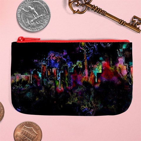 Grunge Paint Splatter Splash Ink Large Coin Purse from ArtsNow.com Front