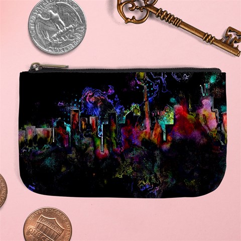 Grunge Paint Splatter Splash Ink Large Coin Purse from ArtsNow.com Front