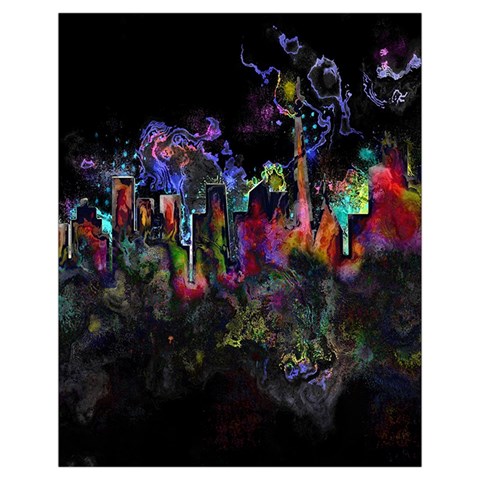 Grunge Paint Splatter Splash Ink Drawstring Pouch (XL) from ArtsNow.com Front