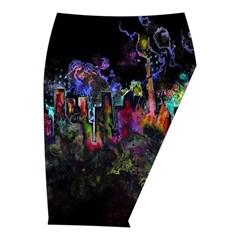 Grunge Paint Splatter Splash Ink Midi Wrap Pencil Skirt from ArtsNow.com  Front Right 