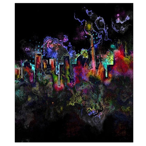 Grunge Paint Splatter Splash Ink Waist Pouch (Large) from ArtsNow.com Back Strap