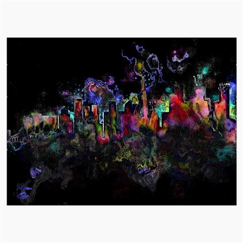 Grunge Paint Splatter Splash Ink Roll Up Canvas Pencil Holder (M) from ArtsNow.com Front