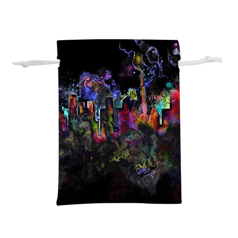 Grunge Paint Splatter Splash Ink Lightweight Drawstring Pouch (L) from ArtsNow.com Front