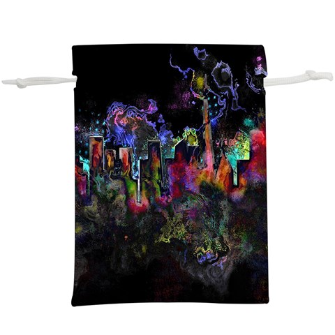 Grunge Paint Splatter Splash Ink Lightweight Drawstring Pouch (XL) from ArtsNow.com Front