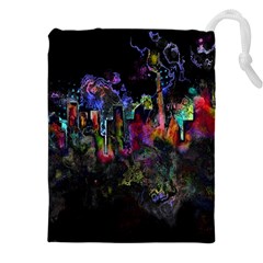 Grunge Paint Splatter Splash Ink Drawstring Pouch (5XL) from ArtsNow.com Front