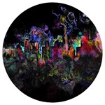 Grunge Paint Splatter Splash Ink Round Trivet