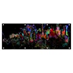 Grunge Paint Splatter Splash Ink Banner and Sign 8  x 3 