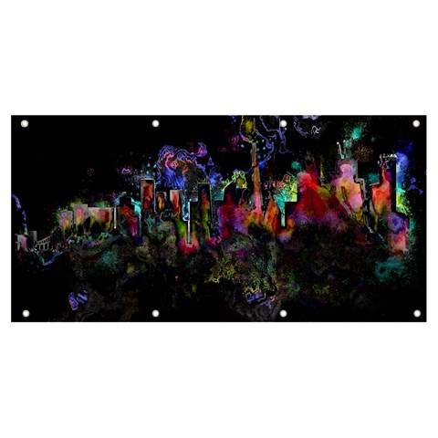 Grunge Paint Splatter Splash Ink Banner and Sign 8  x 4  from ArtsNow.com Front