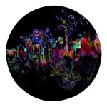 Grunge Paint Splatter Splash Ink Round Glass Fridge Magnet (4 pack)