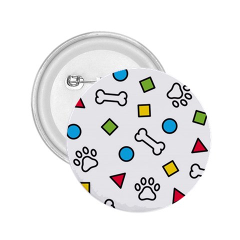 Dog Paw Seamless Pattern Footprint Bone 2.25  Buttons from ArtsNow.com Front