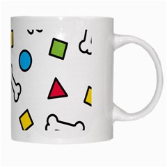 Dog Paw Seamless Pattern Footprint Bone White Mug from ArtsNow.com Right