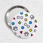 Dog Paw Seamless Pattern Footprint Bone 2.25  Handbag Mirrors