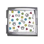 Dog Paw Seamless Pattern Footprint Bone Mega Link Italian Charm (18mm)