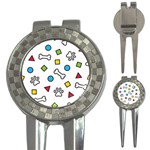 Dog Paw Seamless Pattern Footprint Bone 3-in-1 Golf Divots