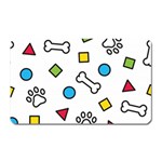 Dog Paw Seamless Pattern Footprint Bone Magnet (Rectangular)