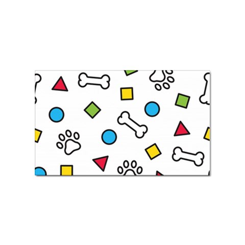 Dog Paw Seamless Pattern Footprint Bone Sticker Rectangular (10 pack) from ArtsNow.com Front