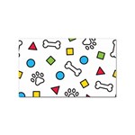 Dog Paw Seamless Pattern Footprint Bone Sticker Rectangular (100 pack)