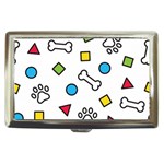 Dog Paw Seamless Pattern Footprint Bone Cigarette Money Case