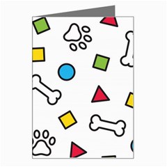 Dog Paw Seamless Pattern Footprint Bone Greeting Card from ArtsNow.com Left