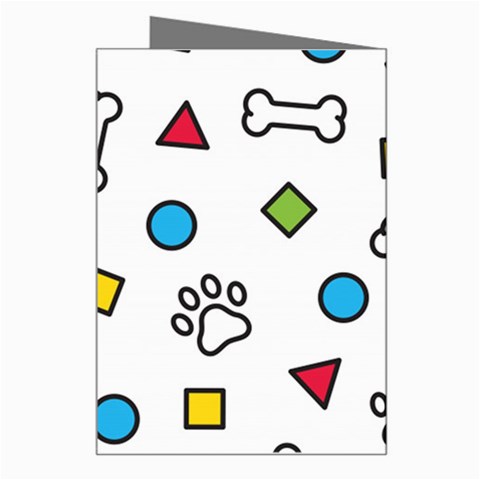 Dog Paw Seamless Pattern Footprint Bone Greeting Card from ArtsNow.com Right